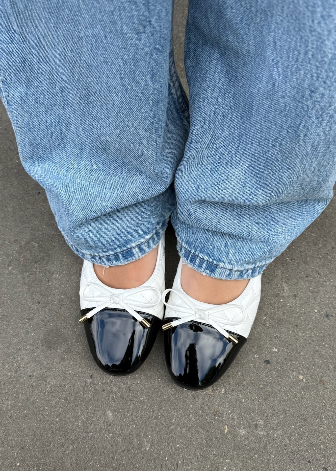 Ballerina med Hæl - Hvid - ByStenholt.dk