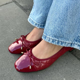 Ballerina med Hæl - Rød - ByStenholt.dk