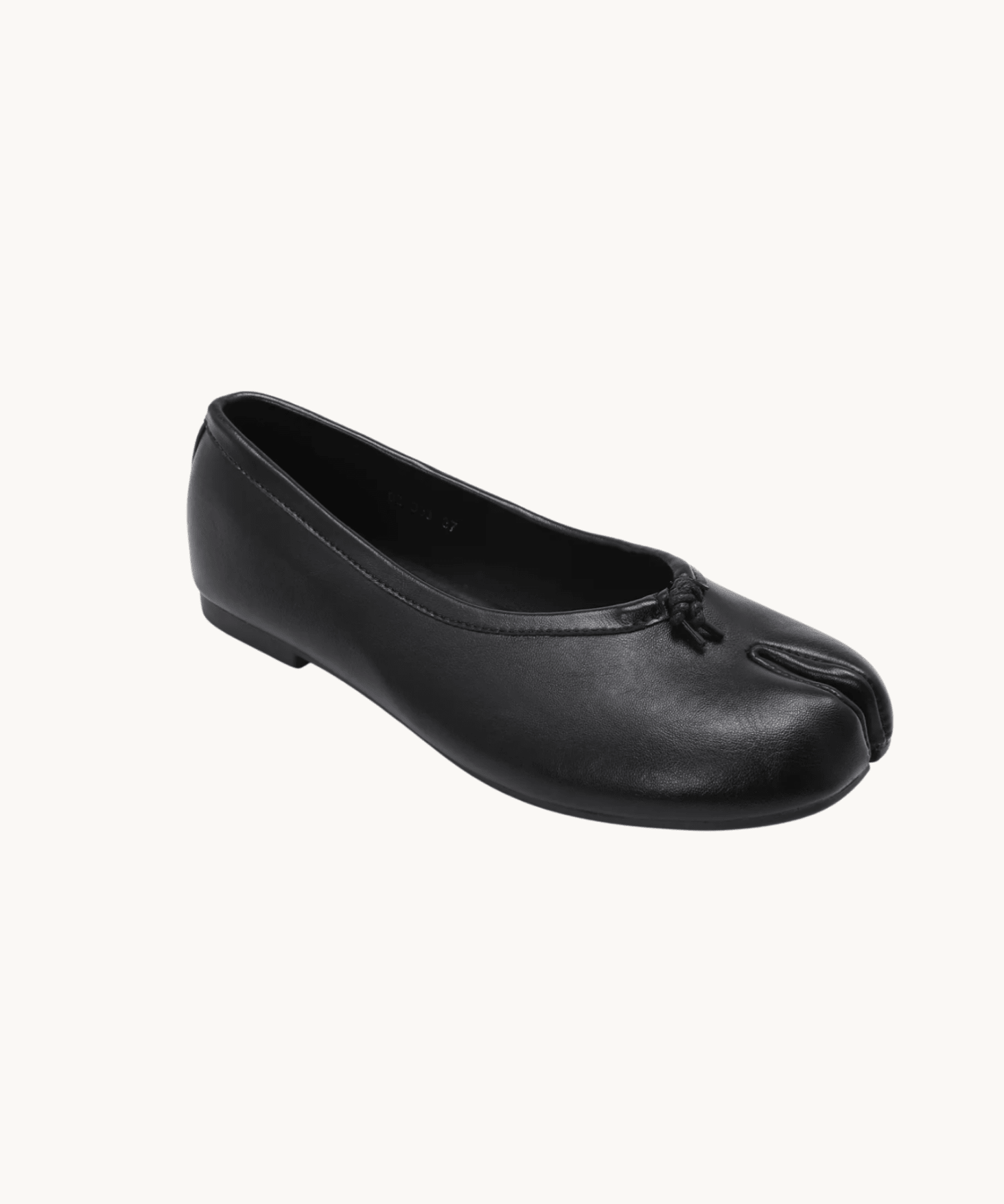 Ballerina med Tåsplit - Sort - ByStenholt.dk