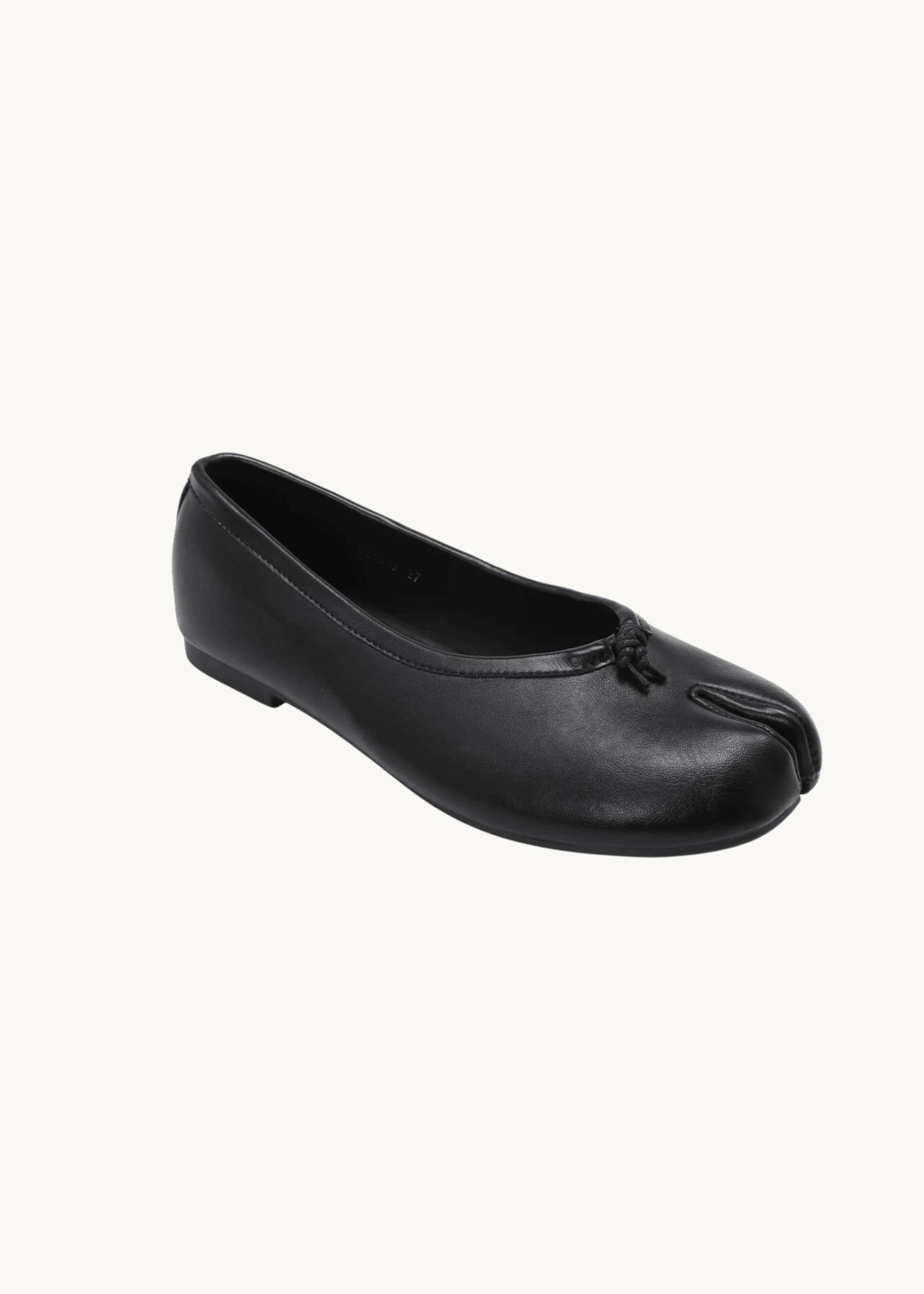 Ballerina med Tåsplit - Sort - ByStenholt.dk