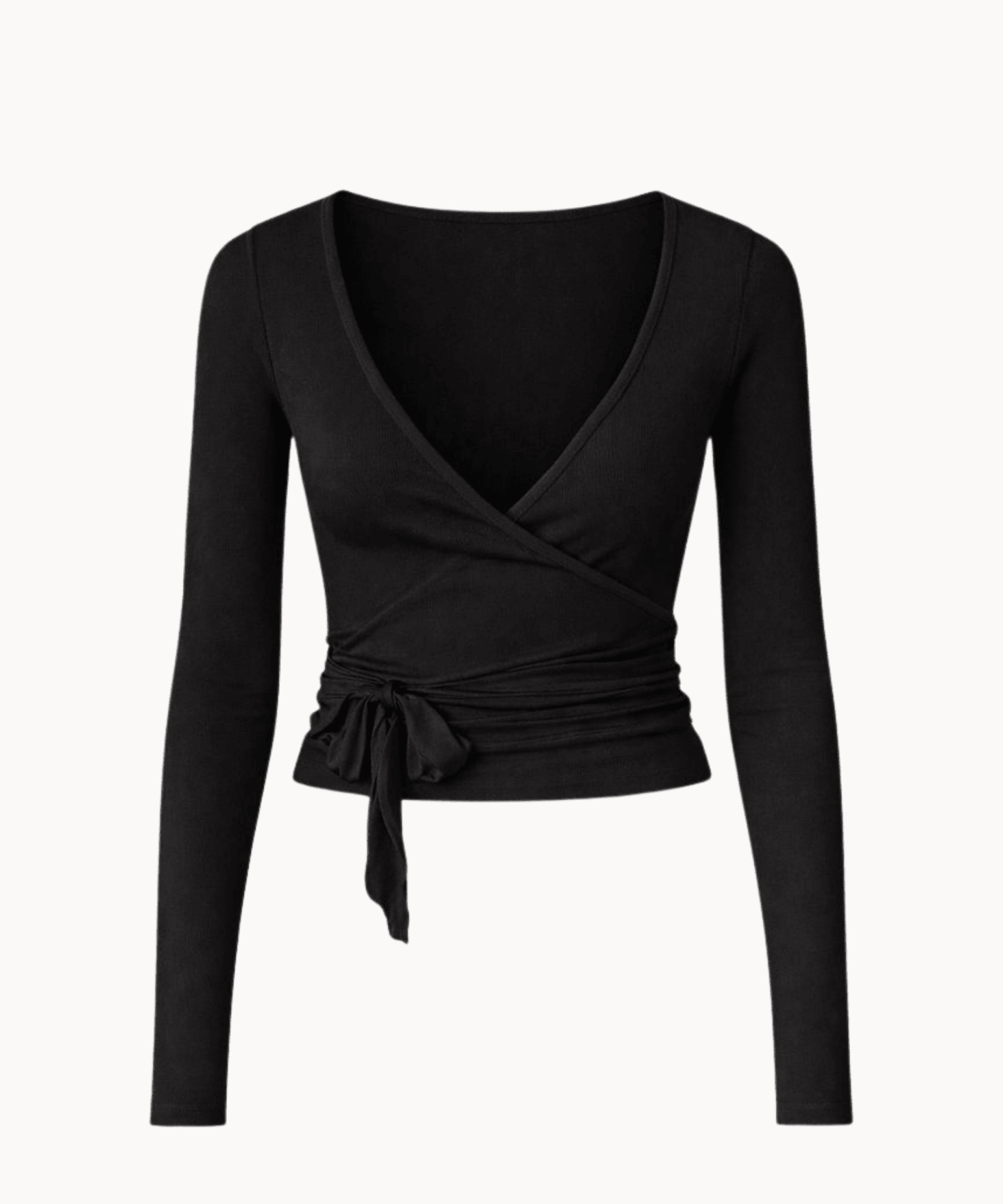 Ballet Wrap Bluse - Sort - ByStenholt.dk