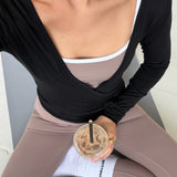 Ballet Wrap Bluse - Sort - ByStenholt.dk