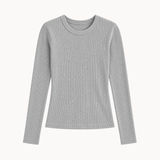 Basic Ribbet Bluse - Grå - ByStenholt.dk