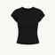Basic Ribbet T-shirt - Sort - ByStenholt.dk