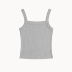Basic Ribbet Tanktop - Grå - ByStenholt.dk