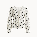 Bea Polka Skjorte - Hvid
