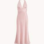 Bella Halterneck Kjole - Lyserød - ByStenholt.dk