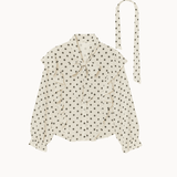 Belle Polka Skjorte - Hvid - ByStenholt.dk