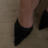 Blonde Slingback Pumps - Sort - ByStenholt.dk
