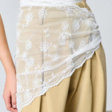 Blonde Tørklæde - Hvid - ByStenholt.dk