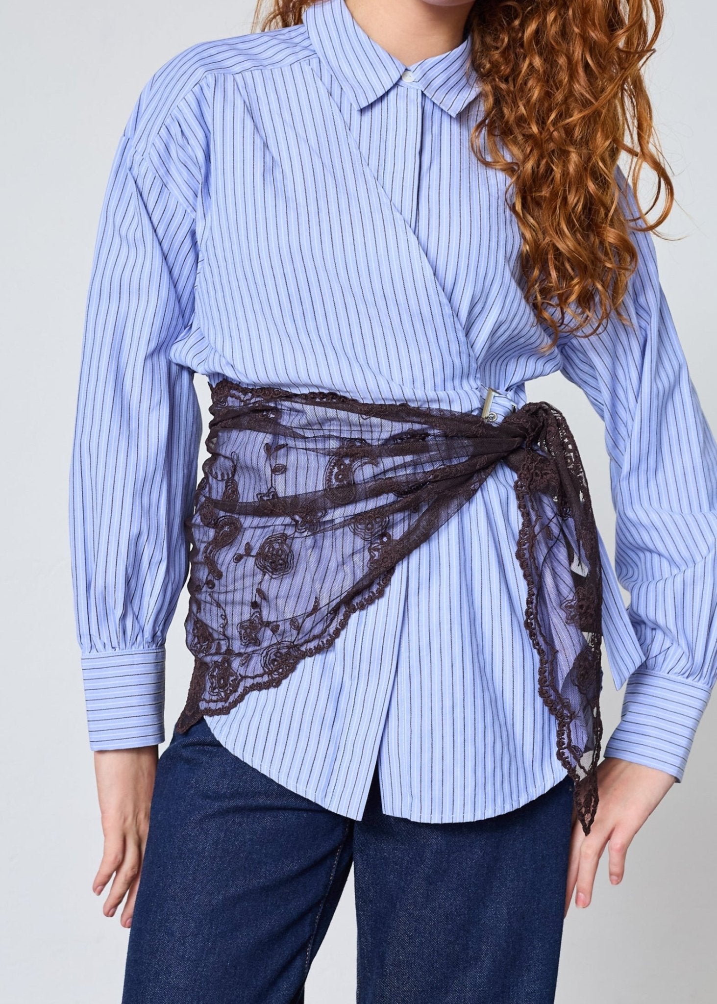 Blonde Tørklæde - Mørkebrun - ByStenholt.dk