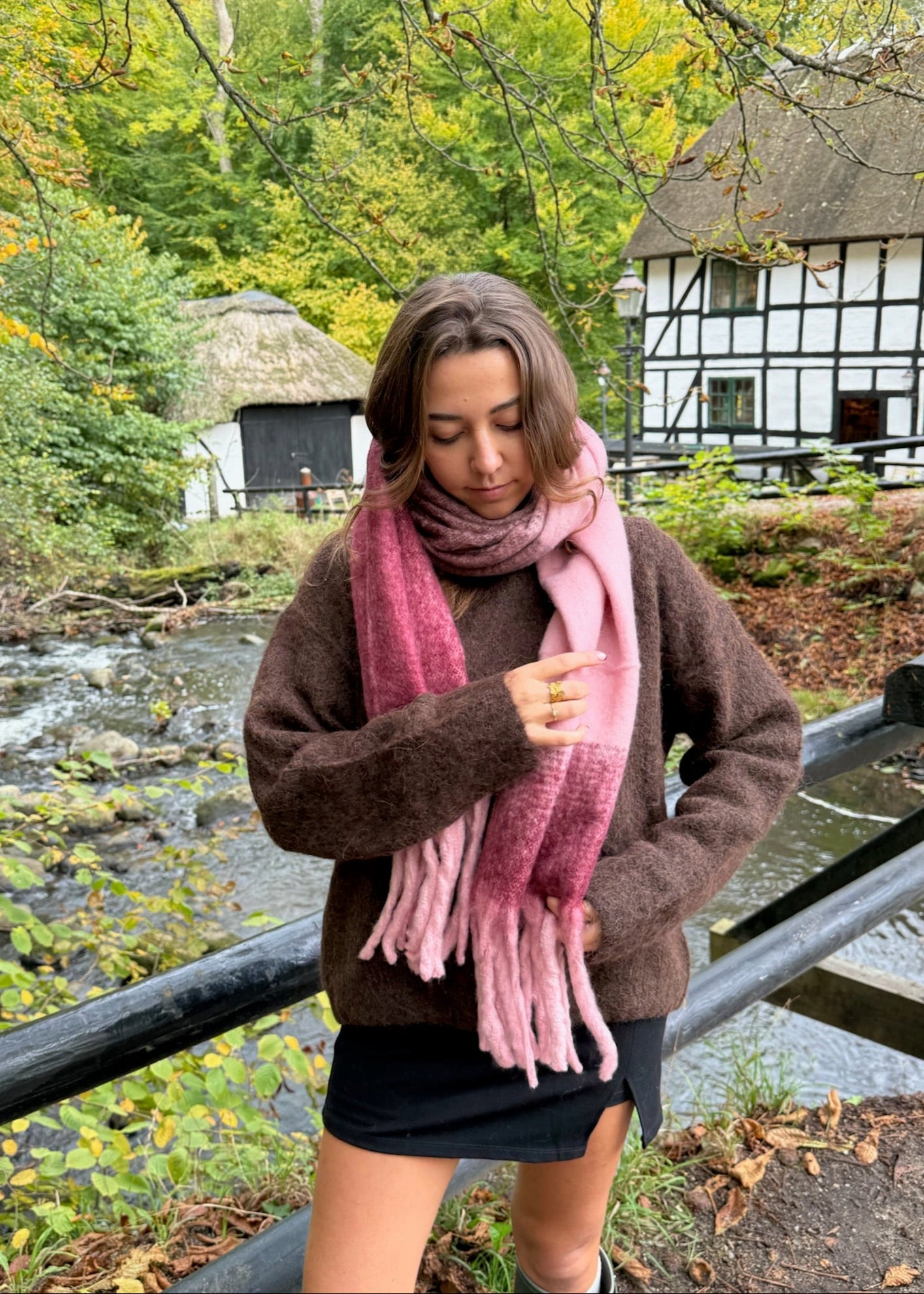 Celia Tørklæde - Pink - ByStenholt.dk