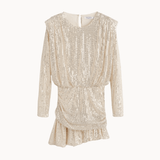 Celina Paillet Mini Kjole - Creme