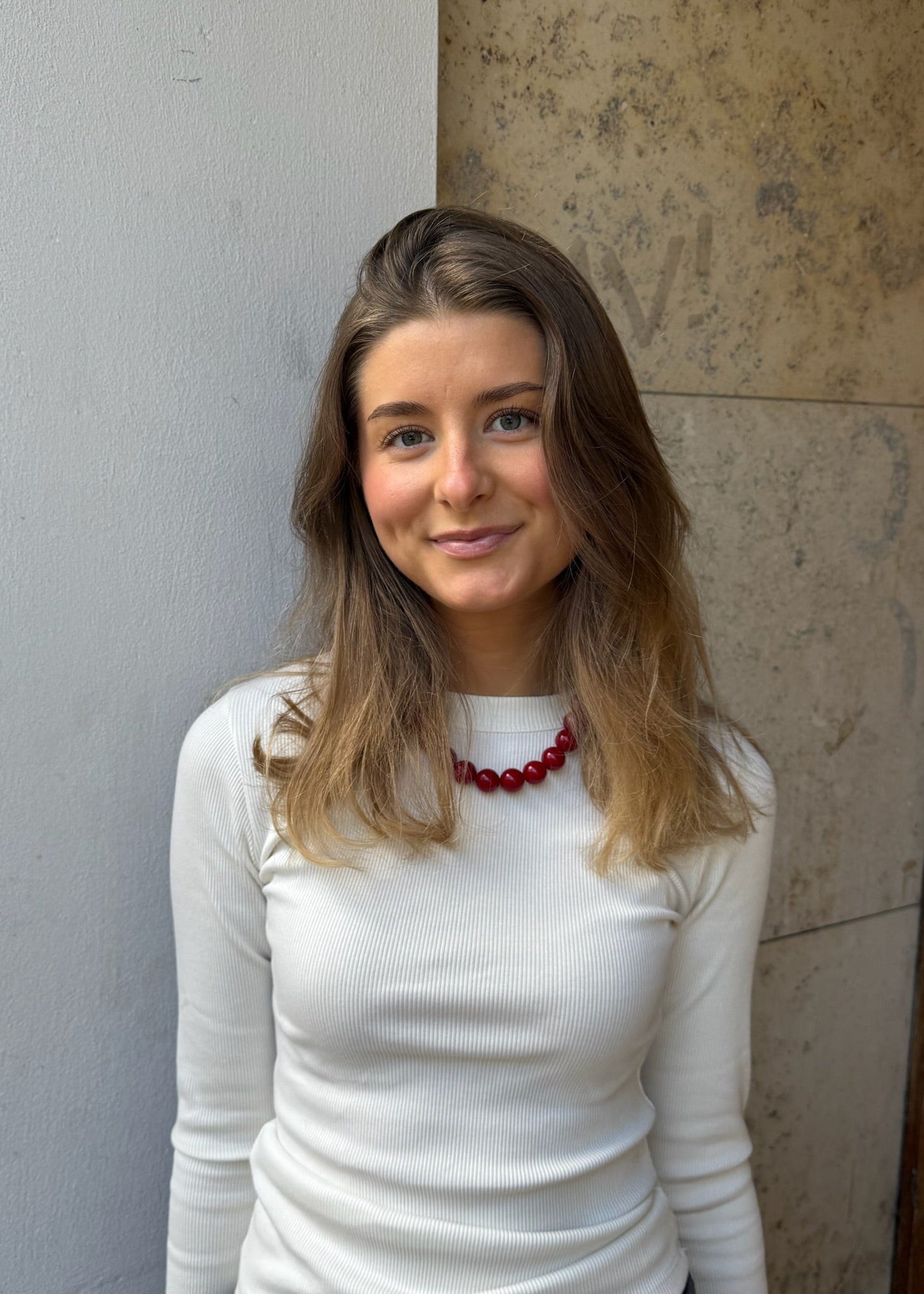 Chunky Perlehalskæde - Rød - ByStenholt.dk