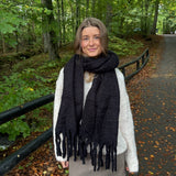 Chunky Tørklæde - Sort - ByStenholt.dk