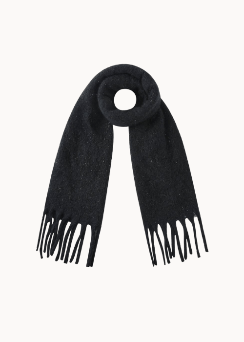 Chunky Tørklæde - Sort - ByStenholt.dk