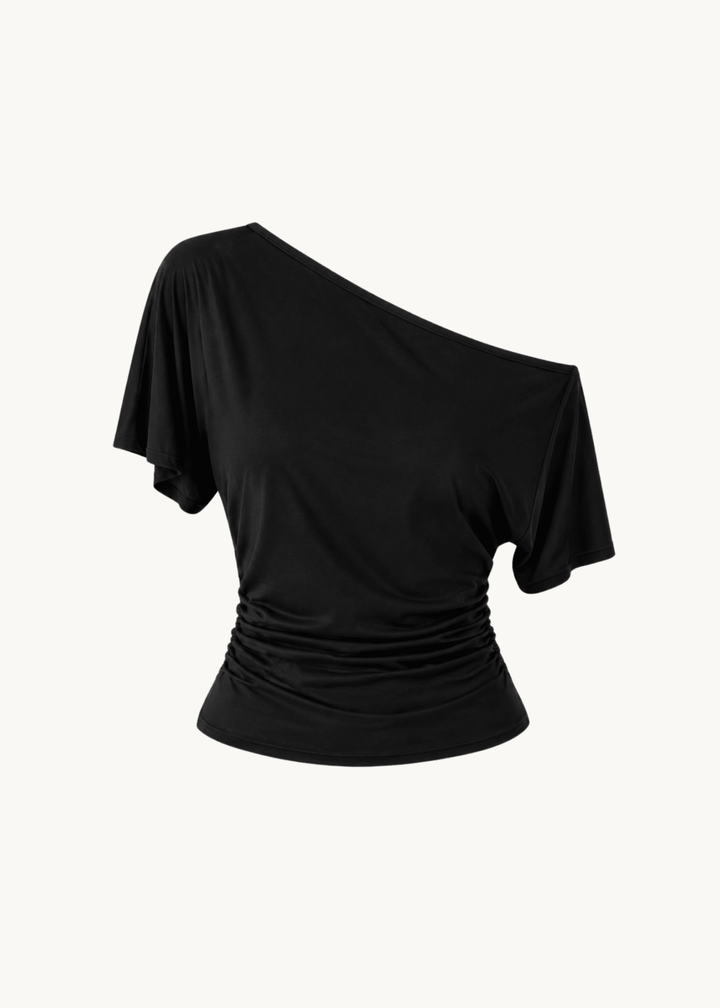 Clara Waisted Top - Sort - ByStenholt.dk