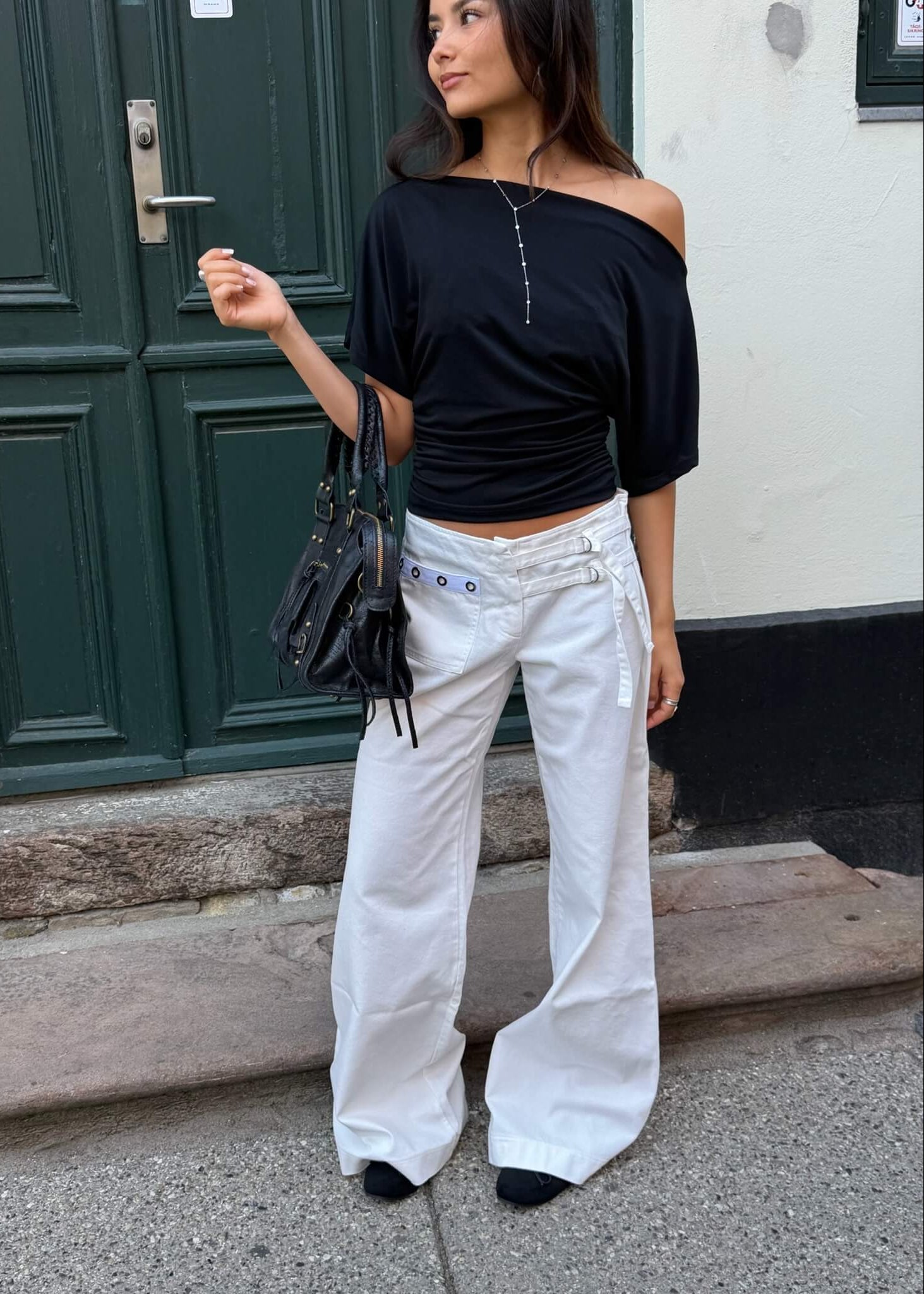 Clara Waisted Top - Sort - ByStenholt.dk
