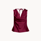 Cleo Draperet Top - Bordeaux
