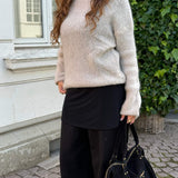 Cozy Højhalset Strik - Beige - ByStenholt.dk