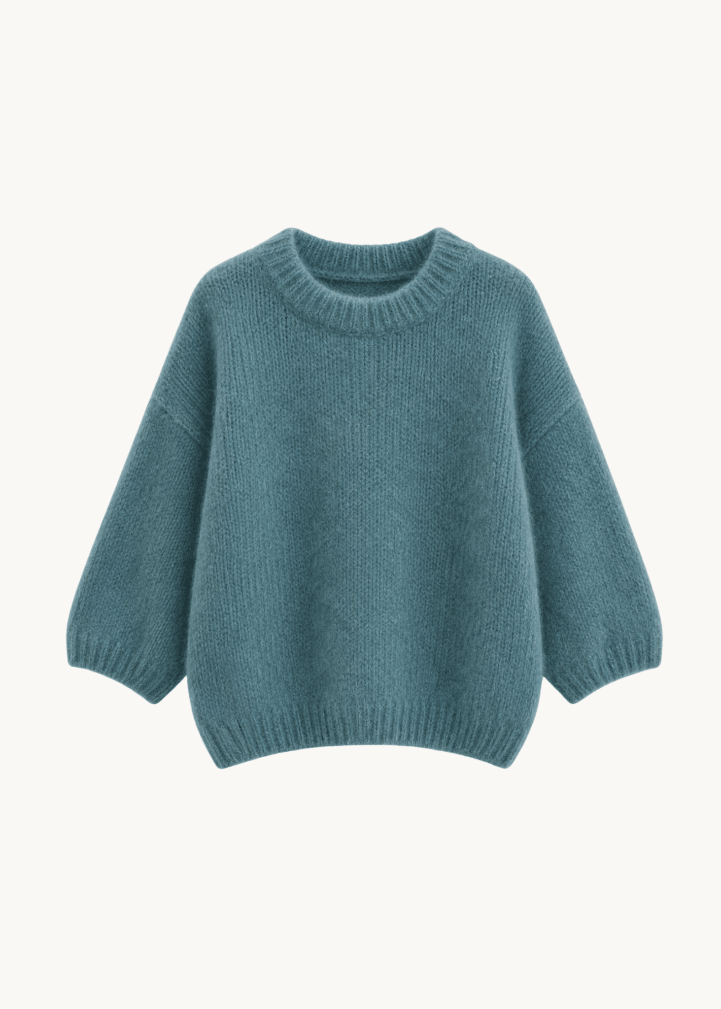 Cozy T-shirt Strik - Blågrå - ByStenholt.dk