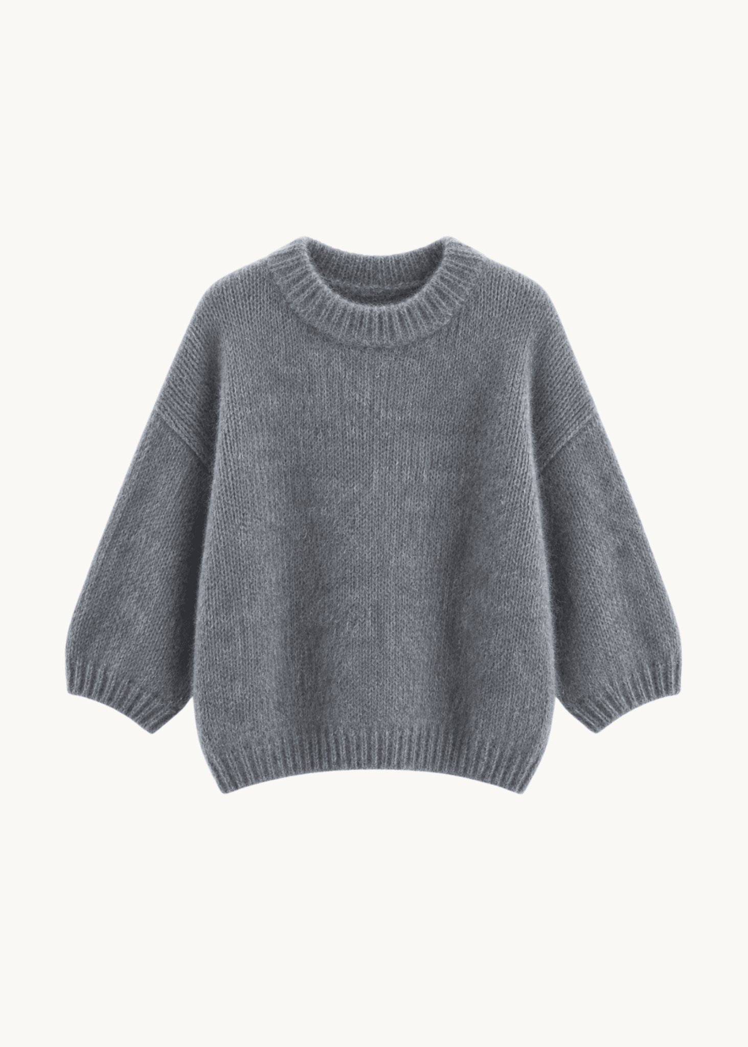 Cozy T-shirt Strik - Grå - ByStenholt.dk