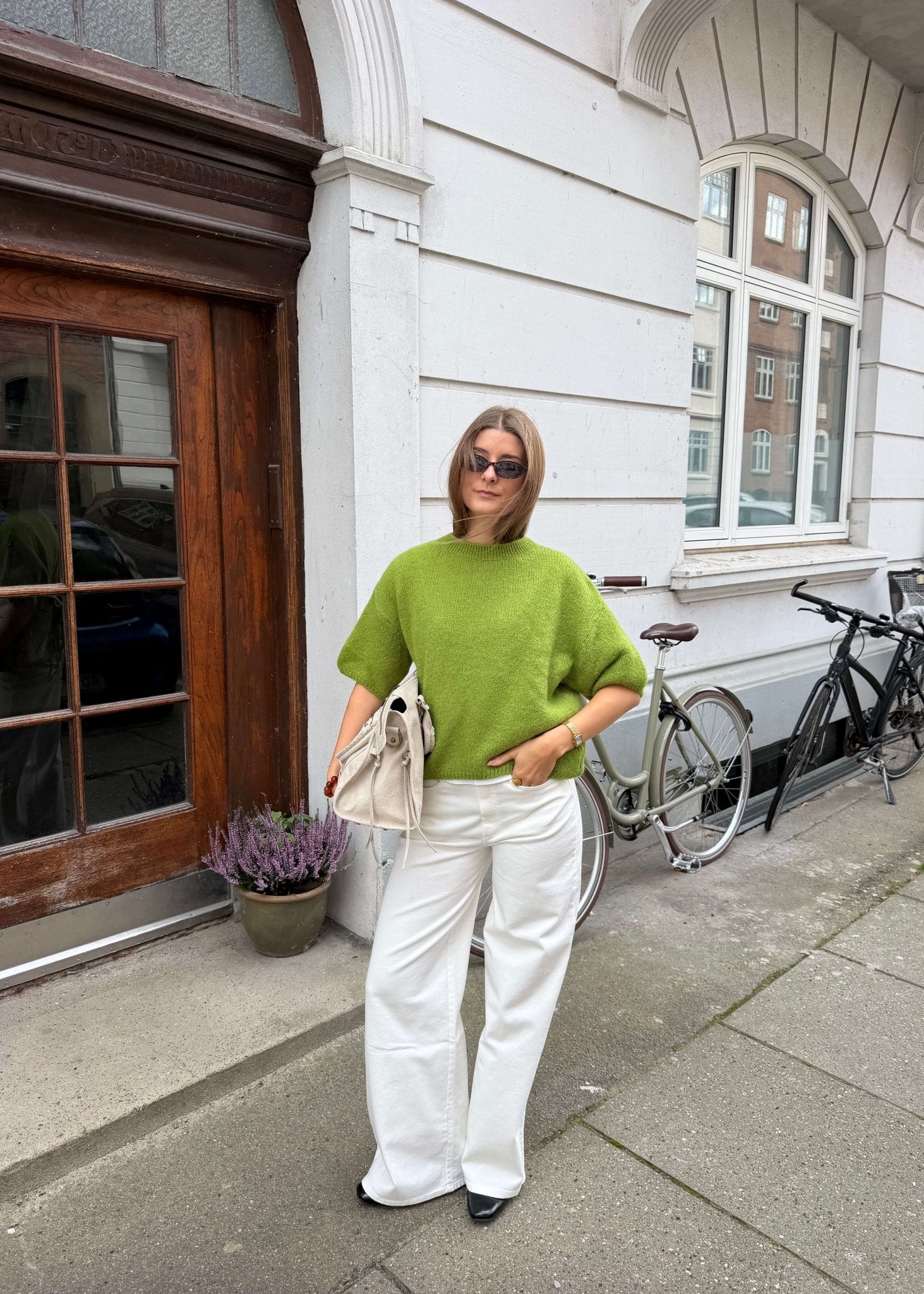 Cozy T-shirt Strik - Grøn - ByStenholt.dk