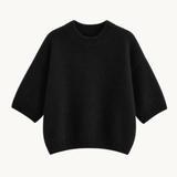 Cozy T-shirt Strik - Sort - ByStenholt.dk
