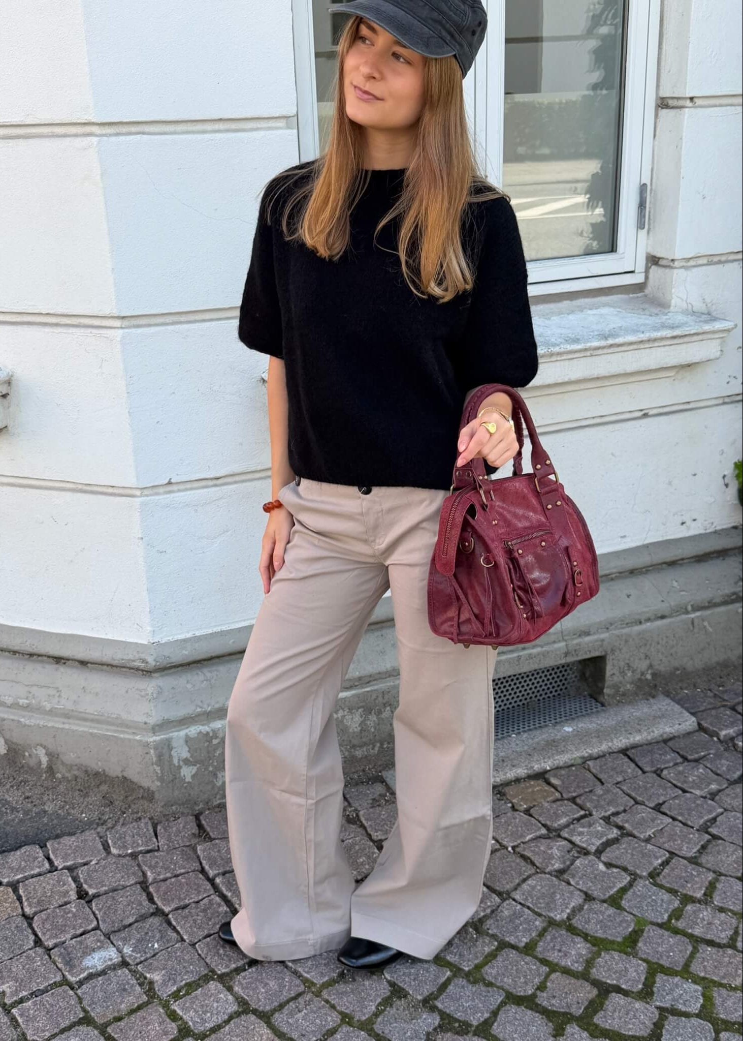 Cozy T-shirt Strik - Sort - ByStenholt.dk