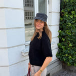 Cozy T-shirt Strik - Sort - ByStenholt.dk
