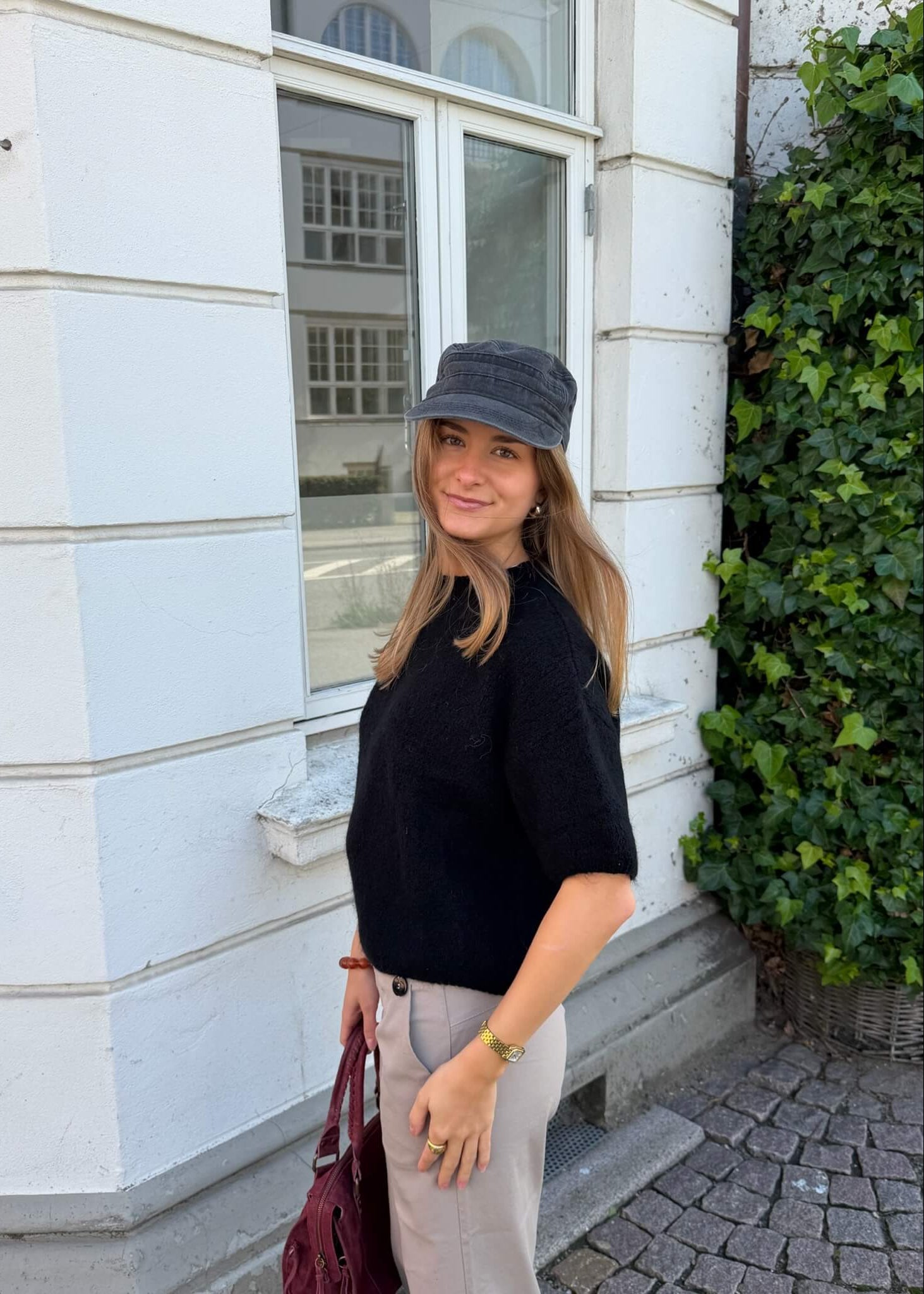 Cozy T-shirt Strik - Sort - ByStenholt.dk