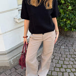 Cozy T-shirt Strik - Sort - ByStenholt.dk