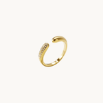 Crystal Drop Ring - Guldbelagt - ByStenholt.dk