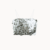 Dream Paillet Bandeau Top - Sølv