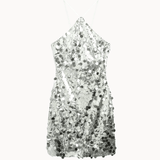 Dream Paillet Mini Kjole - Sølv