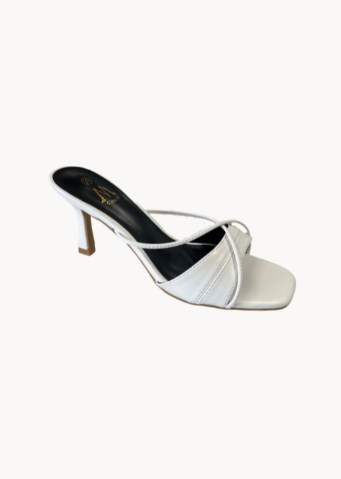Ebba Sandaler med Hæl - Hvid - ByStenholt.dk