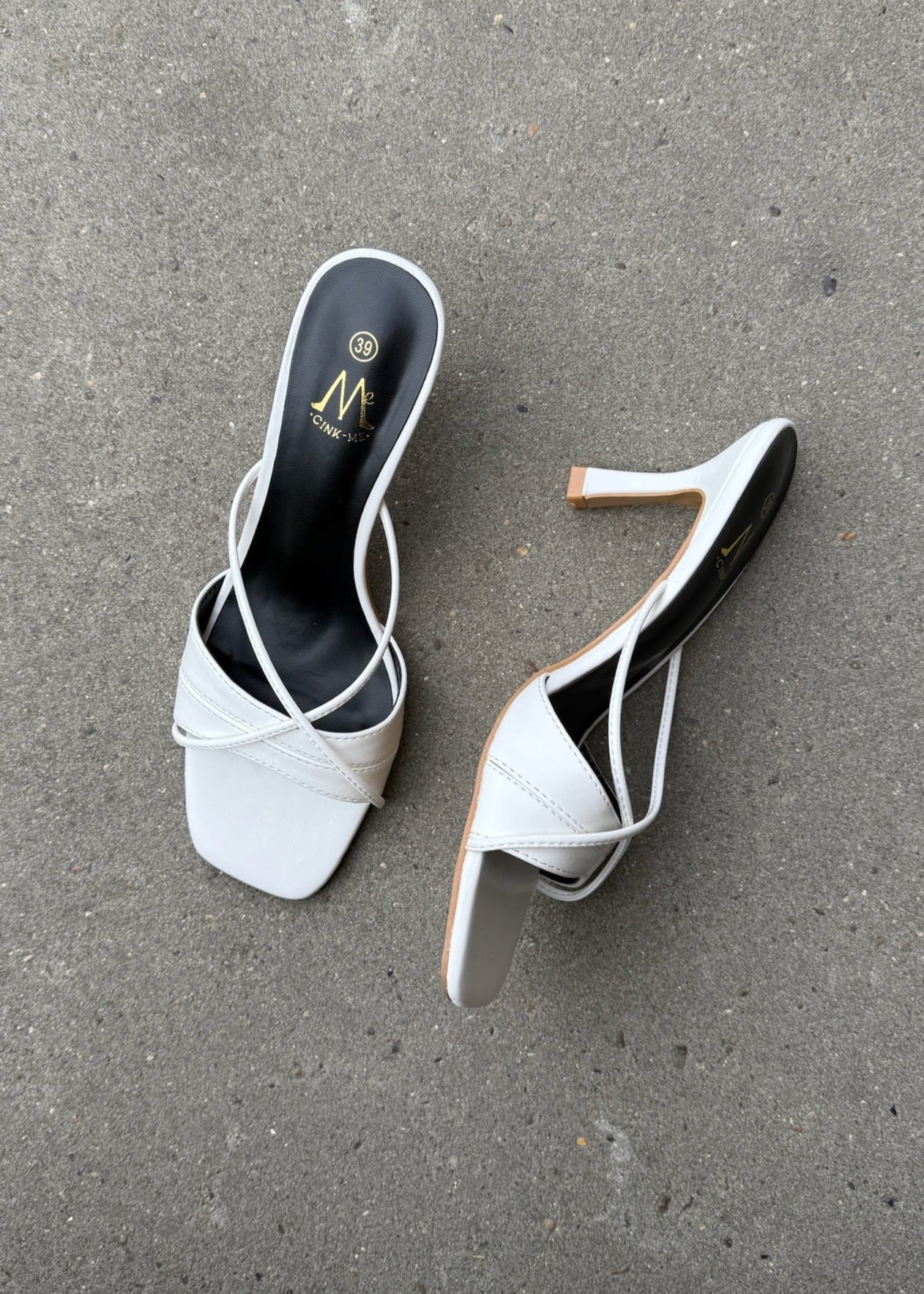 Ebba Sandaler med Hæl - Hvid - ByStenholt.dk