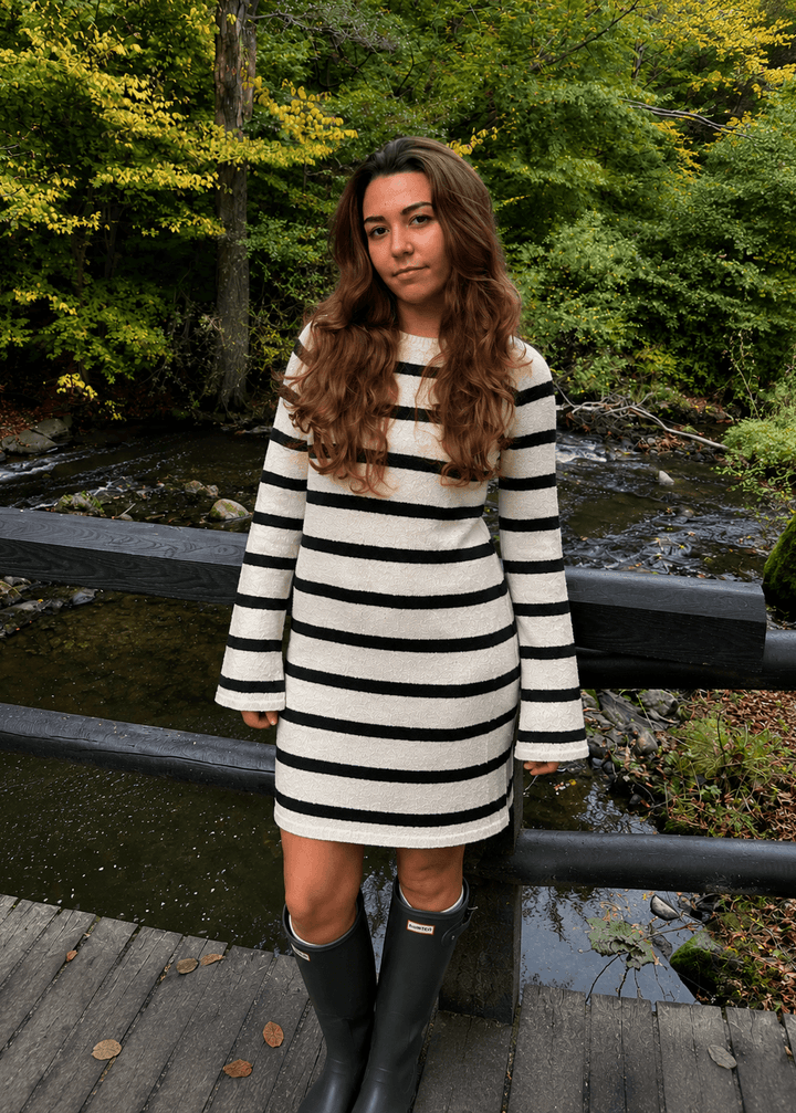Elina Kjole - Creme/Sort - ByStenholt.dk