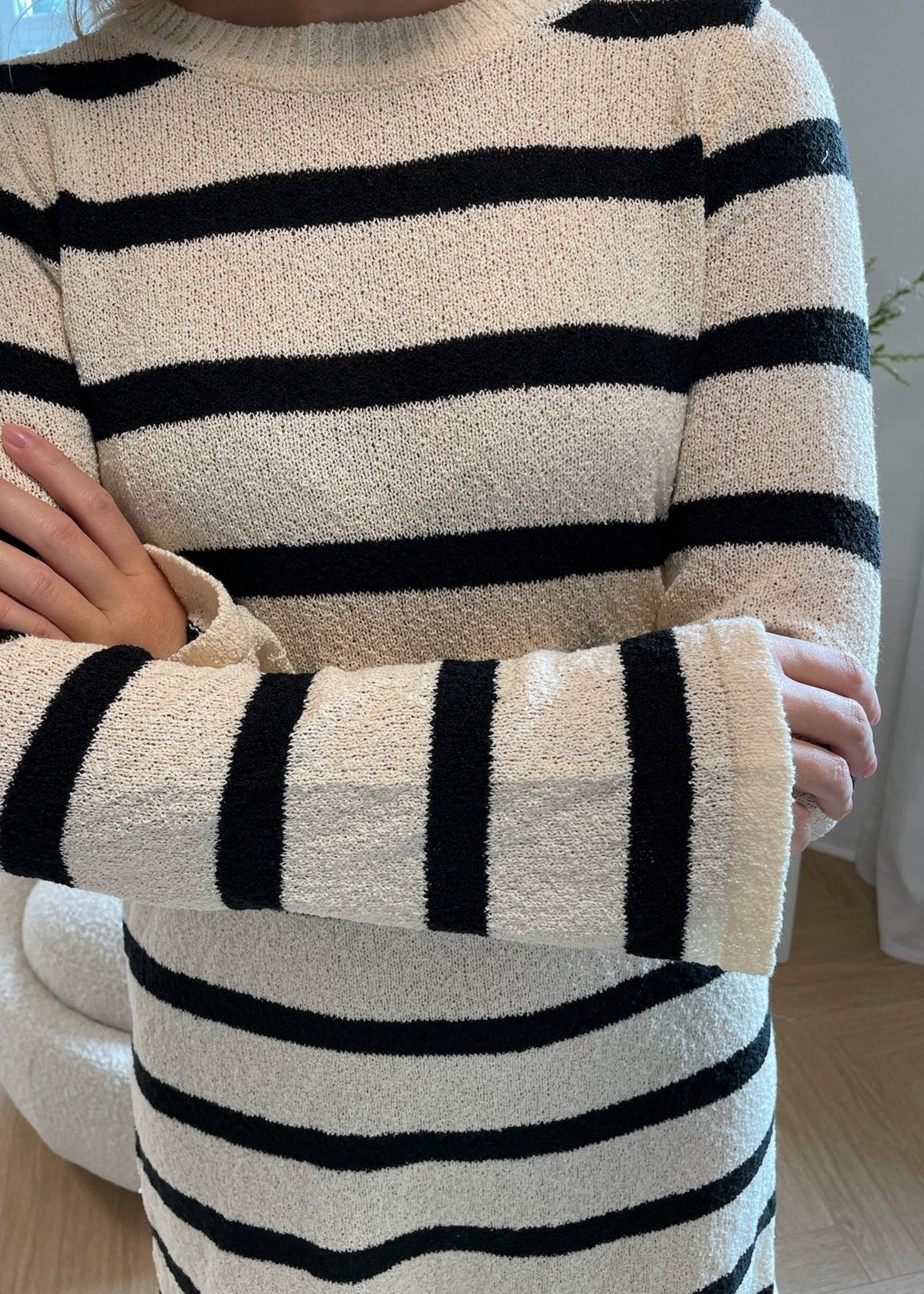 Elina Kjole - Creme/Sort - ByStenholt.dk