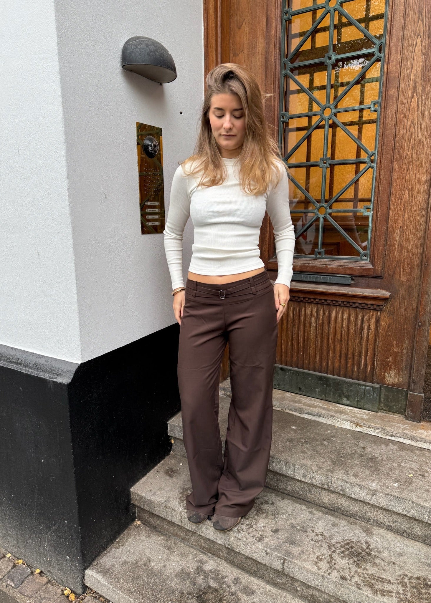 Elira Low Waist Bukser - Brun - ByStenholt.dk