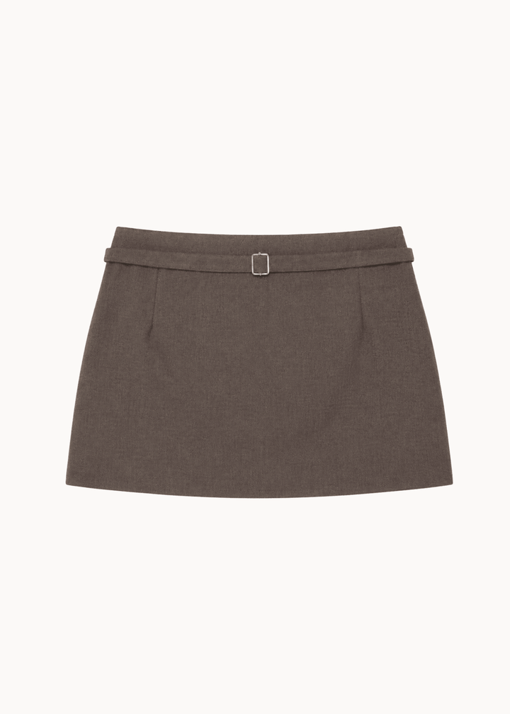 Elira Mini Nederdel - Mørkebrun - ByStenholt.dk