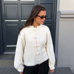 Elva Strik Cardigan - Beige - ByStenholt.dk
