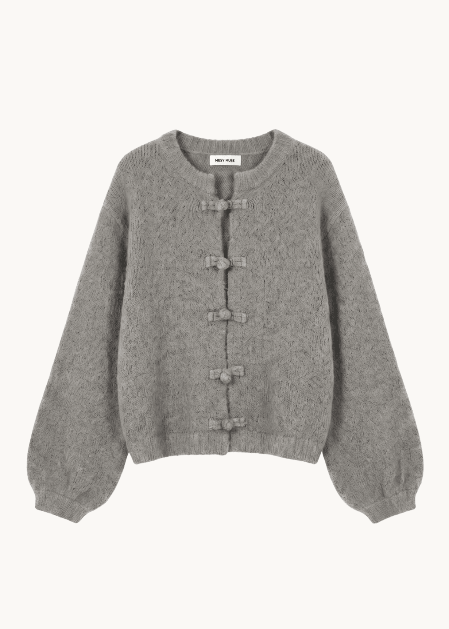 Elva Strik Cardigan - Grå - ByStenholt.dk