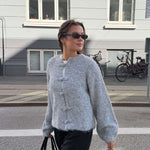 Elva Strik Cardigan - Grå - ByStenholt.dk