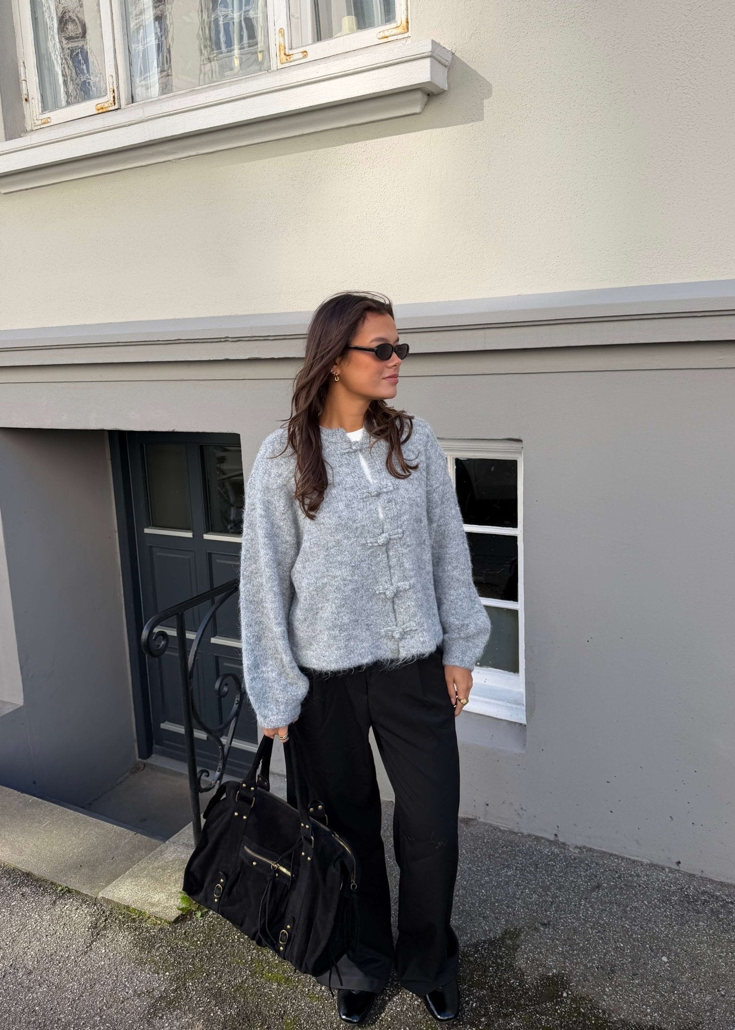 Elva Strik Cardigan - Grå - ByStenholt.dk