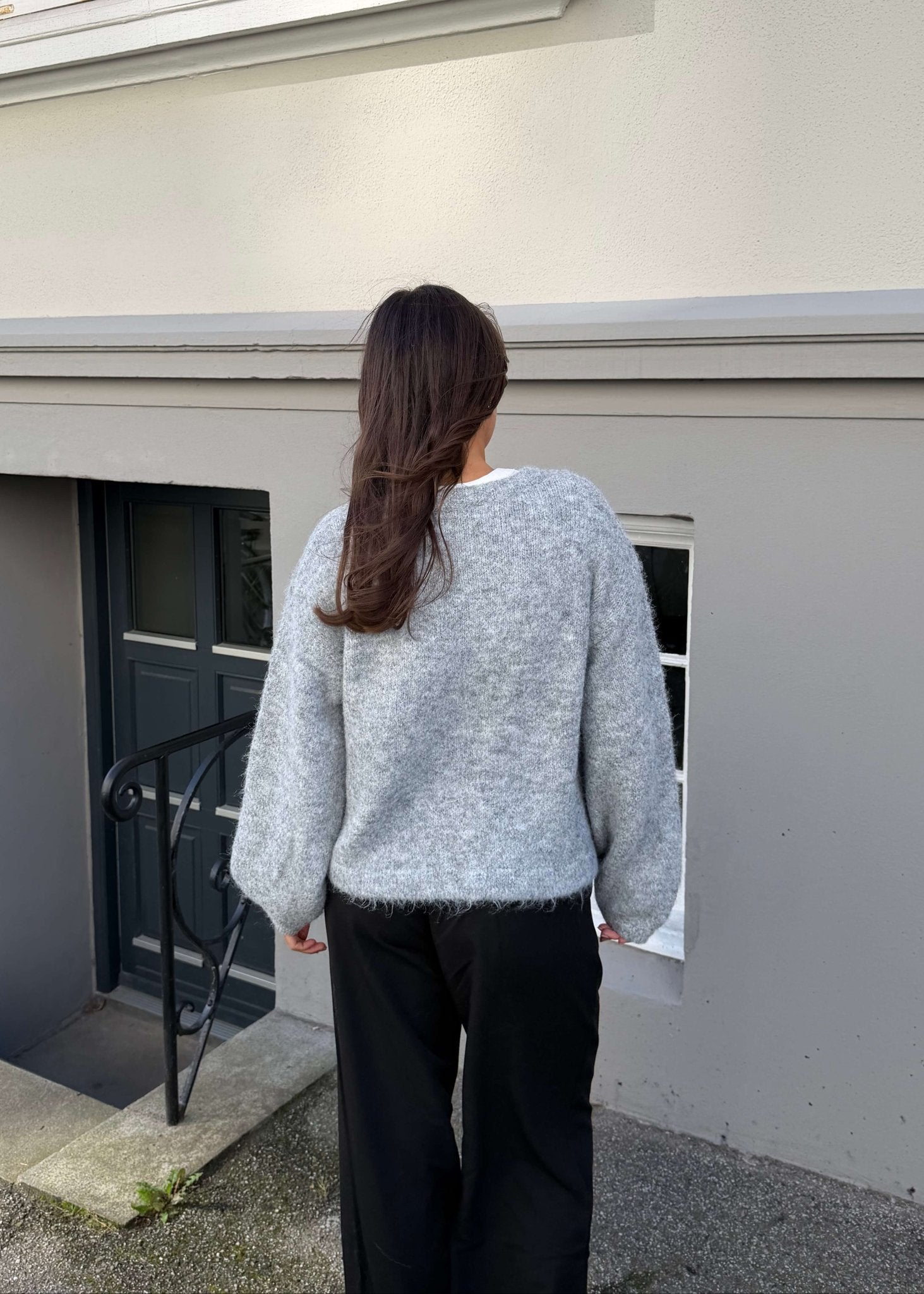 Elva Strik Cardigan - Grå - ByStenholt.dk