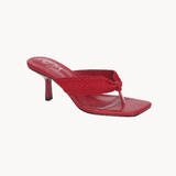 Ely Sandaler med Hæl - Rød - ByStenholt.dk