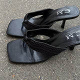 Ely Sandaler med Hæl - Sort - ByStenholt.dk