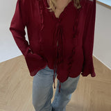 Emily Bluse - Bordeaux - ByStenholt.dk