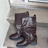 Freja Folded Støvler - Mørkebrun